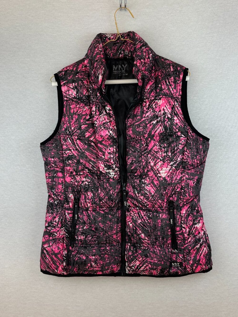 MARC NEW YORK PERFORMANCE MNY PUFFER CAMUFLAGE PINK VEST WOMEN'S SIZE M - Picture 3 of 11